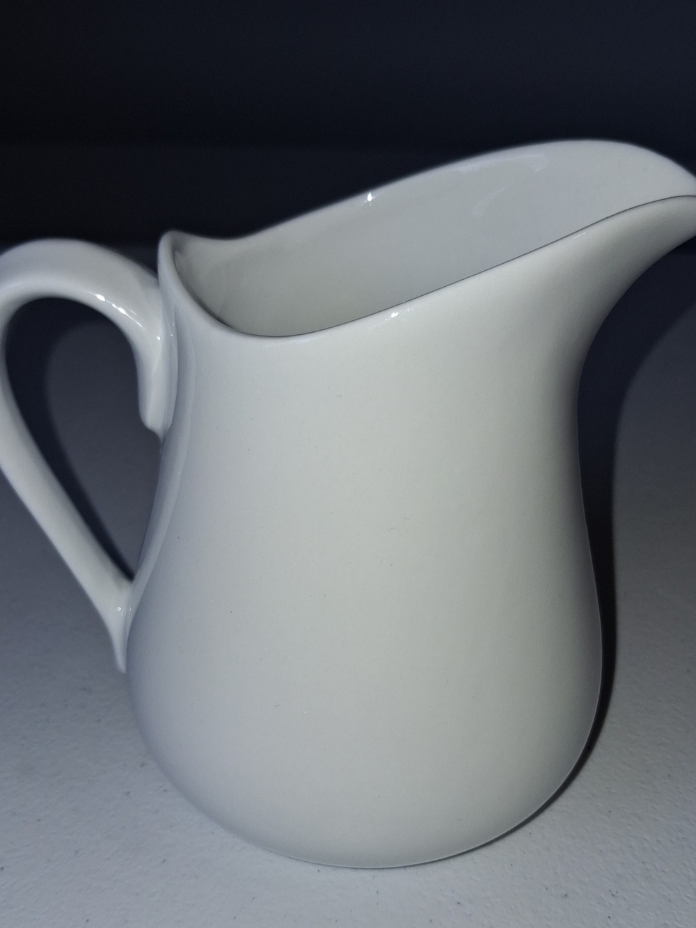 17 Oz Classic White Ceramic Creamer Pitcher - Home Dining